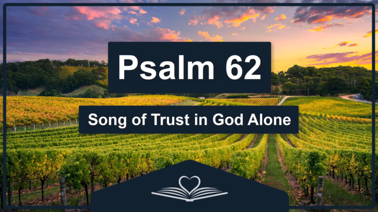 PSALM 62 - Song of Trust in God Alone