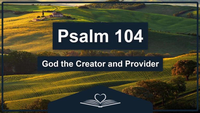 PSALM 104 - God the Creator and Provider